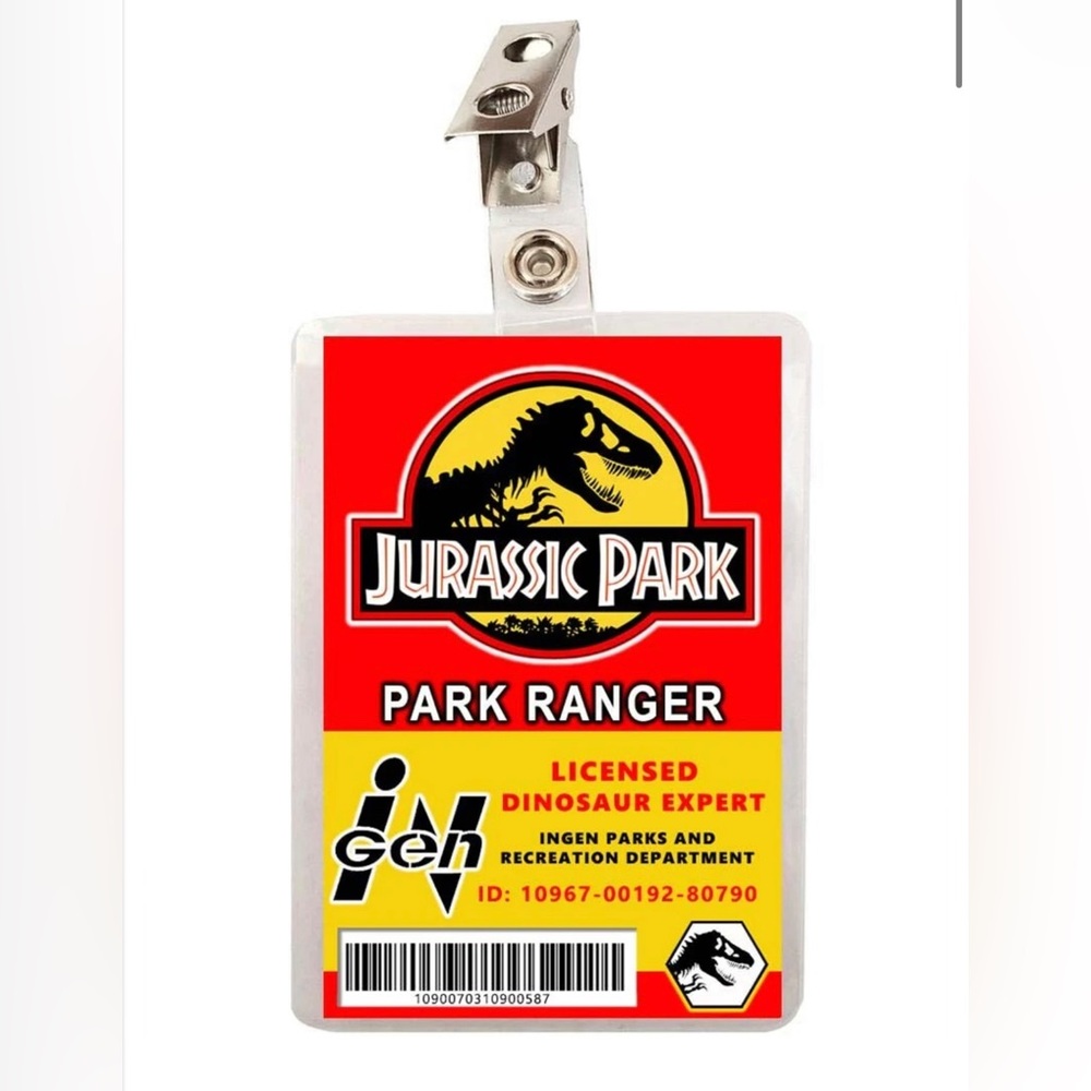 Jurassic Park Ranger License ID Badge for your Halloween costume